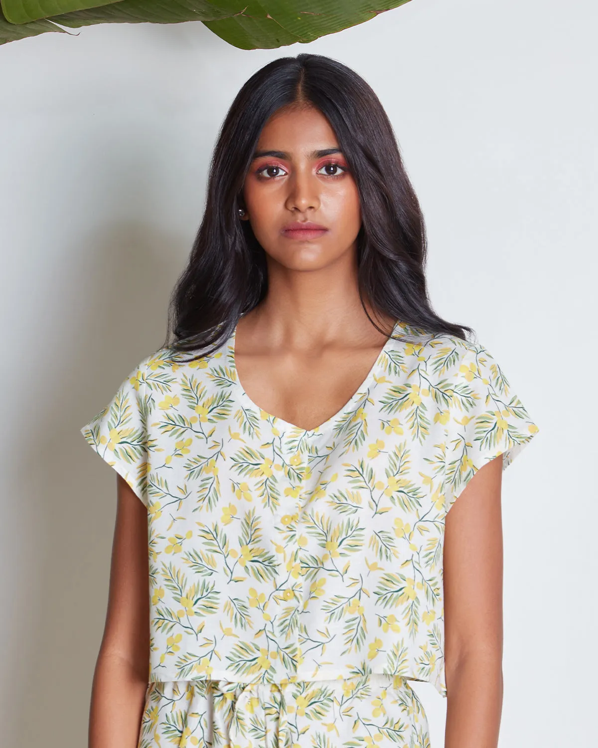 Easy Squeezy Printed Cropped Top