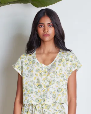 Easy Squeezy Printed Cropped Top