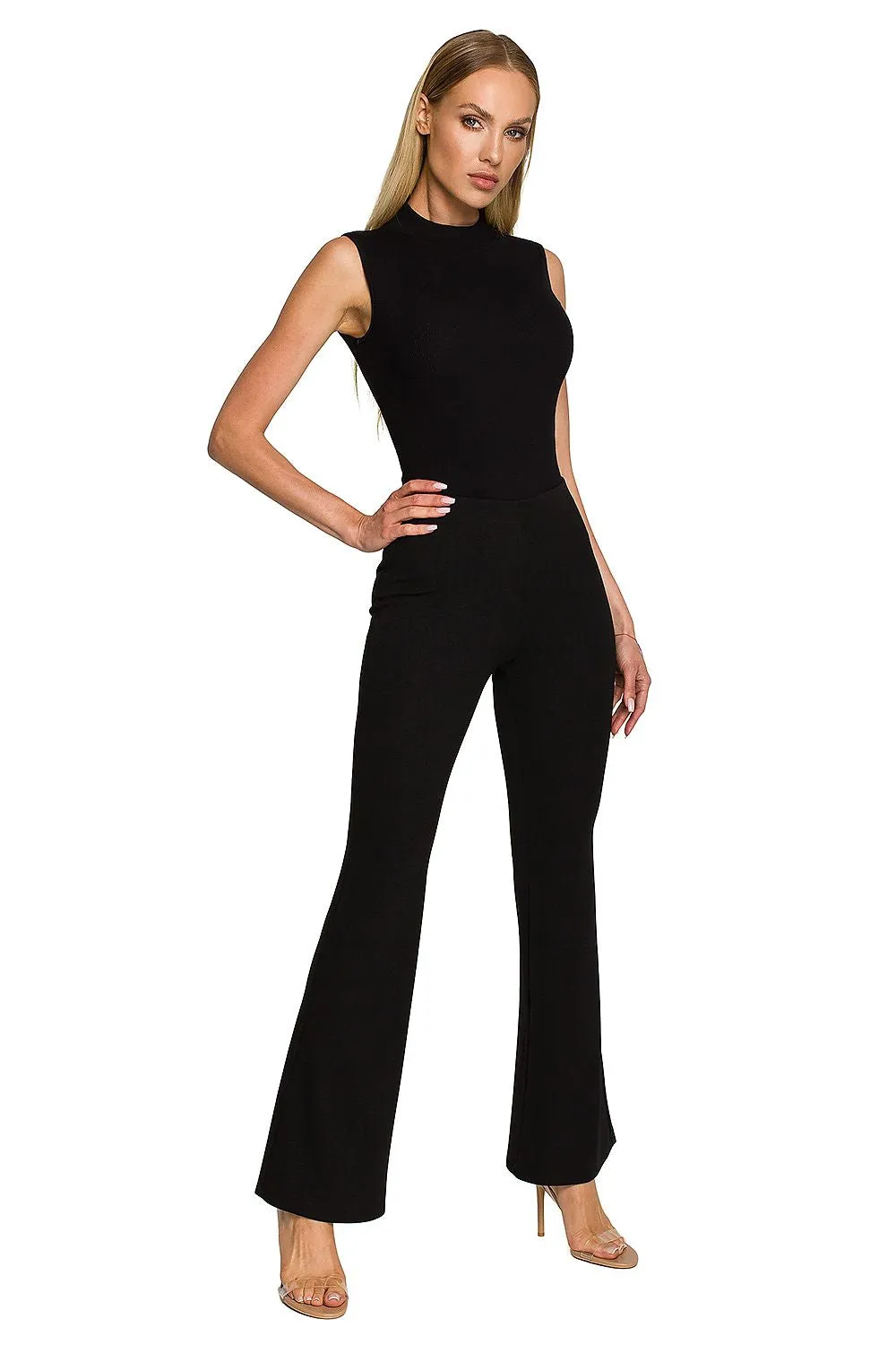 Elegant High-Rise Stretch Trousers