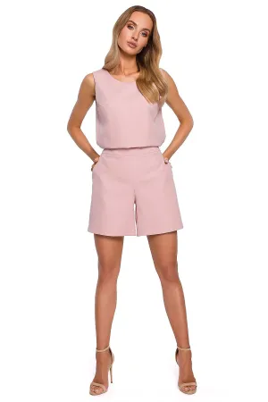 Elegant Open-Back Tie Romper