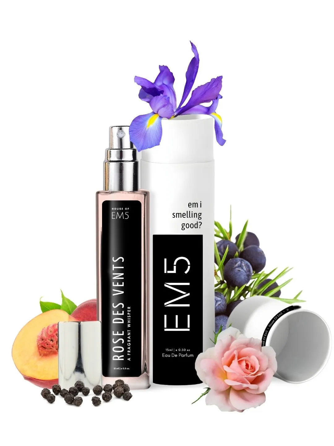 EM5™ Rose Des Vents Perfume EDP Spray for Women | Rose Fruity Fresh Spicy Fragrance Accords | Luxury Gift for Her | Variants Available: 50 ml Spray / 15 ml Spray