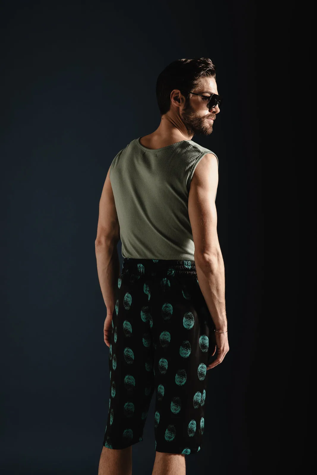 Emblem Shorts Printed Black