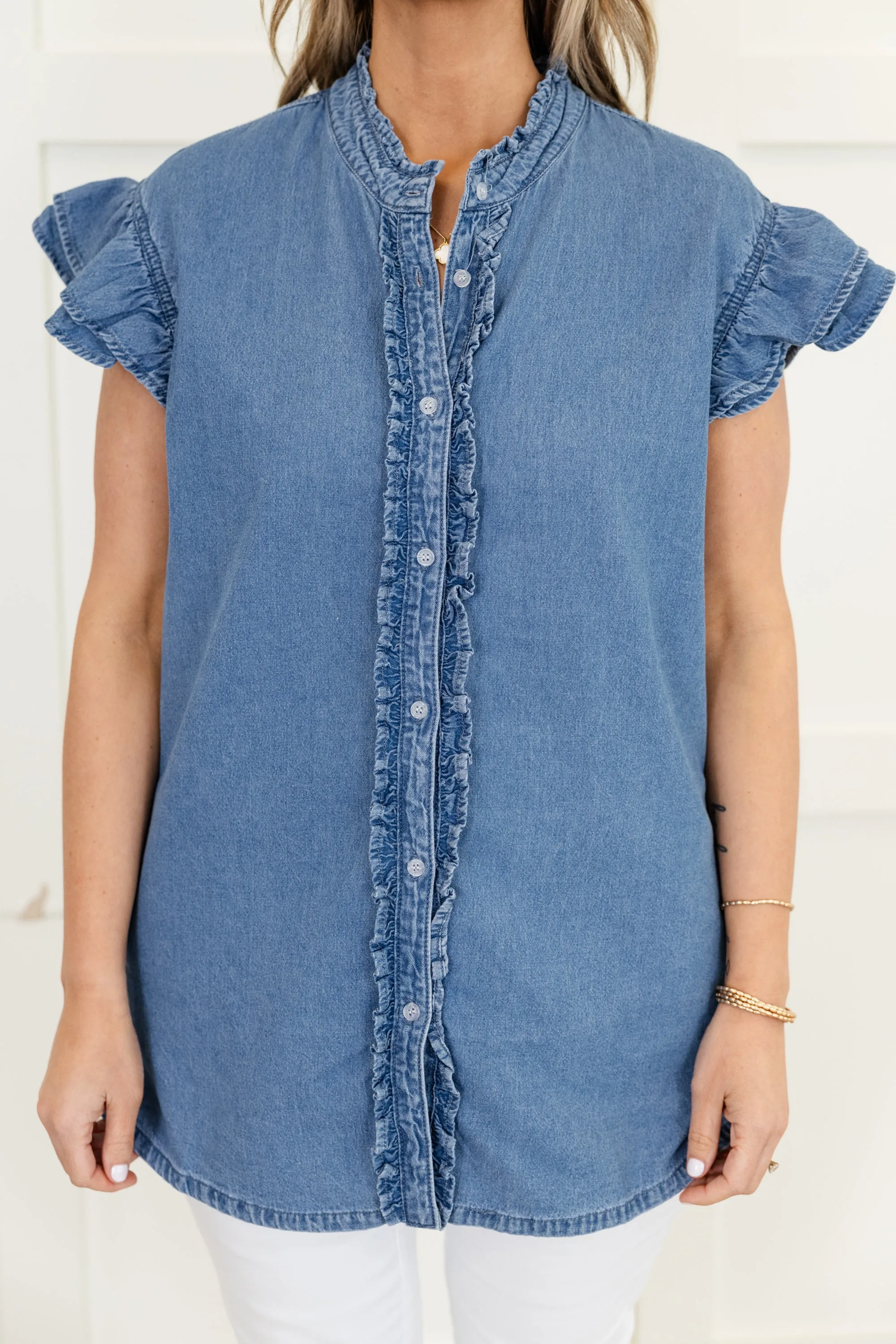 Embrace Today Top, Denim