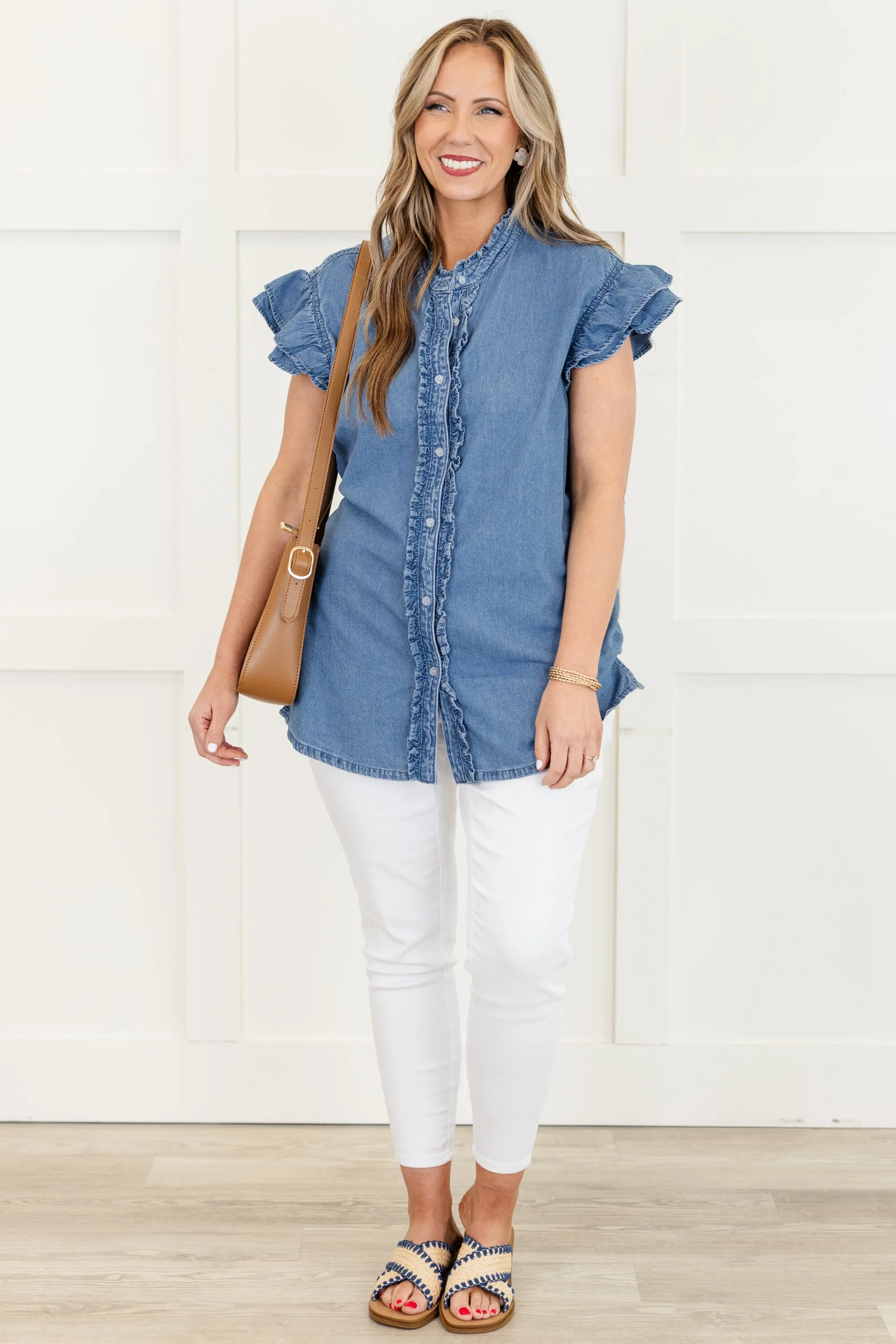 Embrace Today Top, Denim