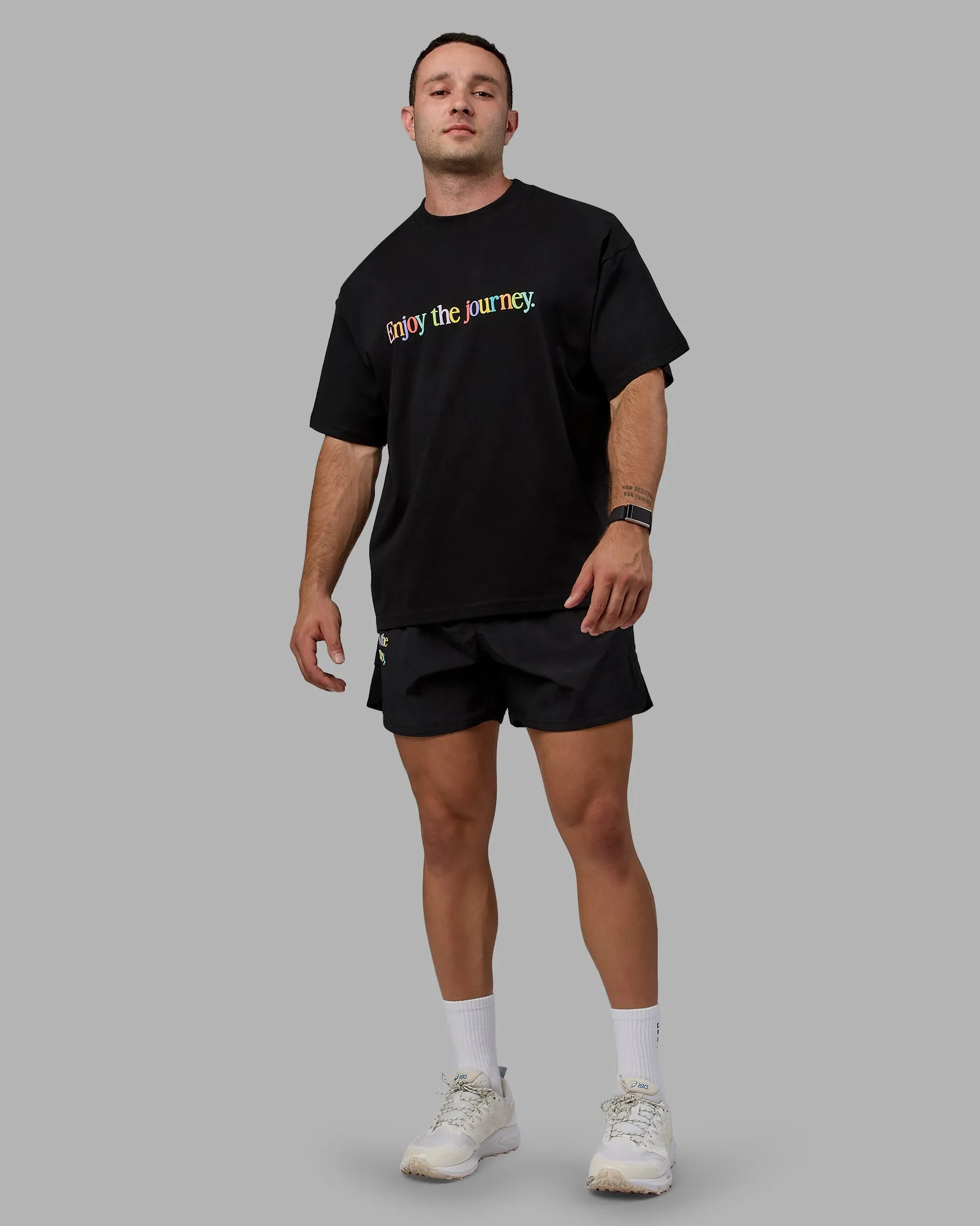 Enjoy The Journey 5" Shorts - Black-Multi