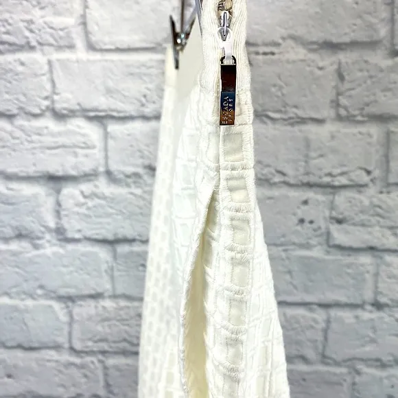 Escada White Teeza Lined Textured Shorts