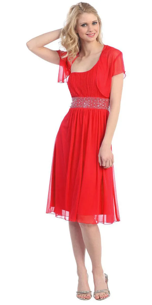 Eureka 1993 Ruched Bodice One Shoulder Cocktail Dress
