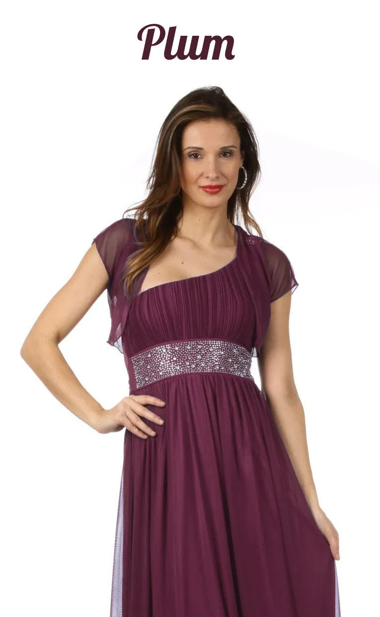 Eureka 1993 Ruched Bodice One Shoulder Cocktail Dress