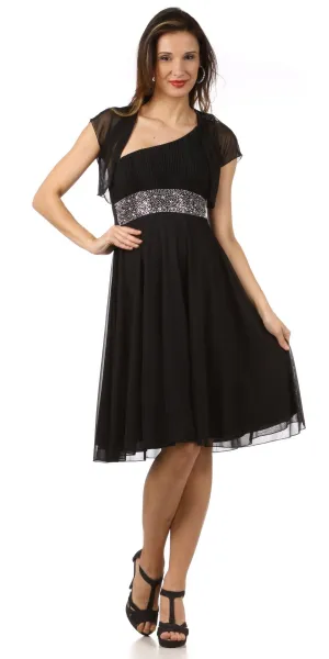 Eureka 1993 Ruched Bodice One Shoulder Cocktail Dress
