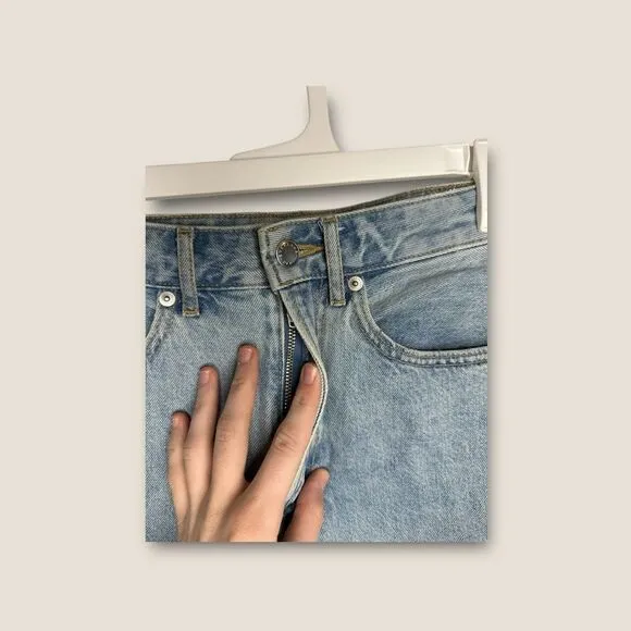 Everlane The A Line Denim Shorts in Spring Blue Size 24