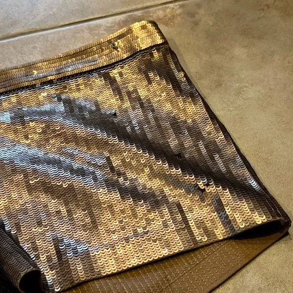 EXPRESS Bronze Sequins Shorts | Size 12