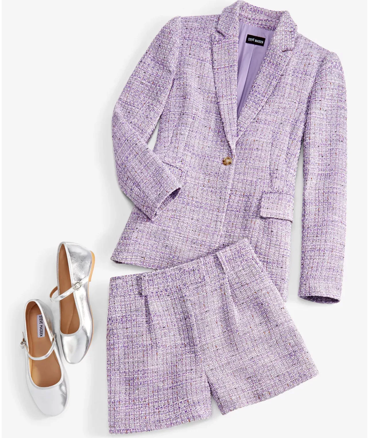 FINAL SALE Textured Lavender Shorts
