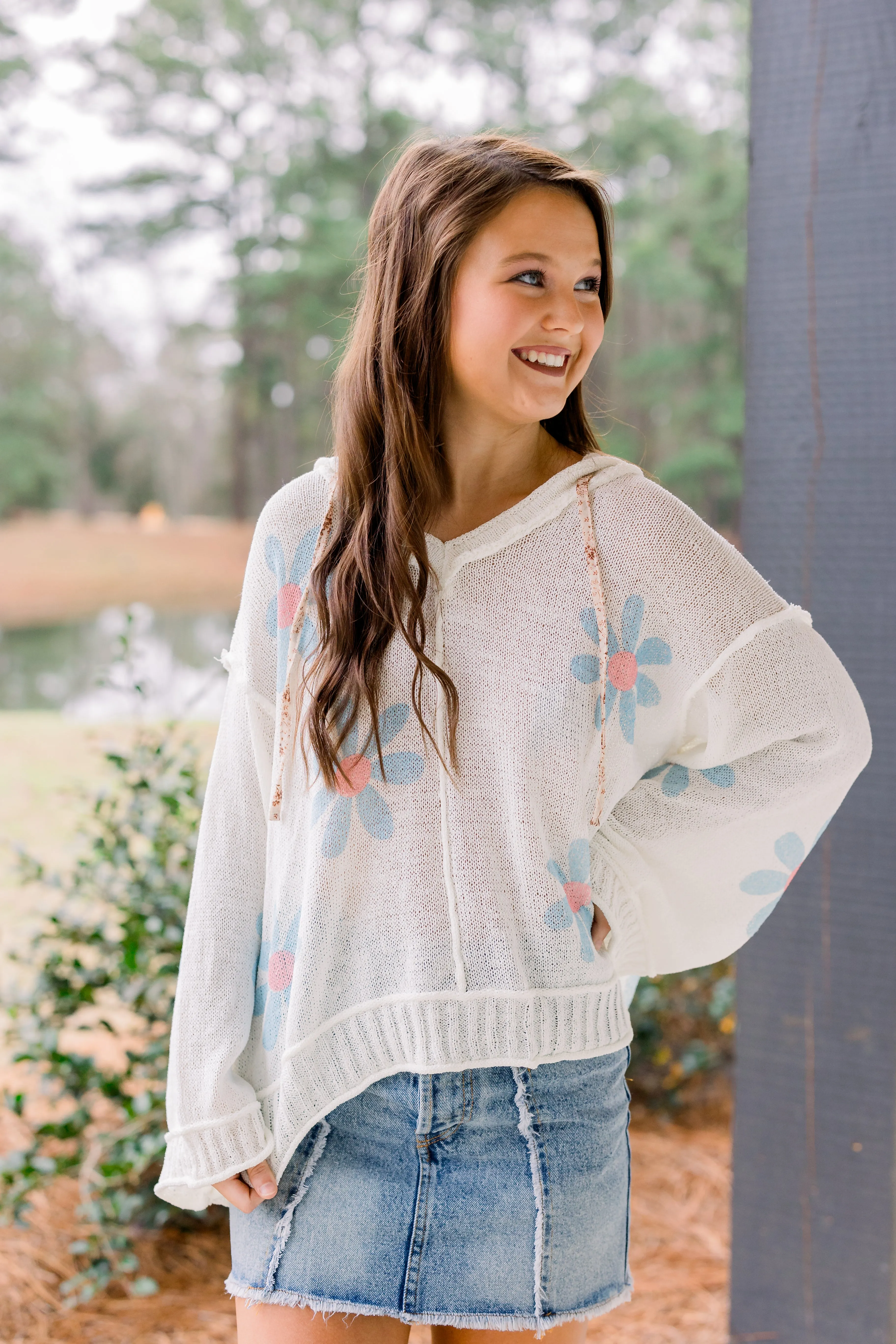 Flower Crochet Pullover