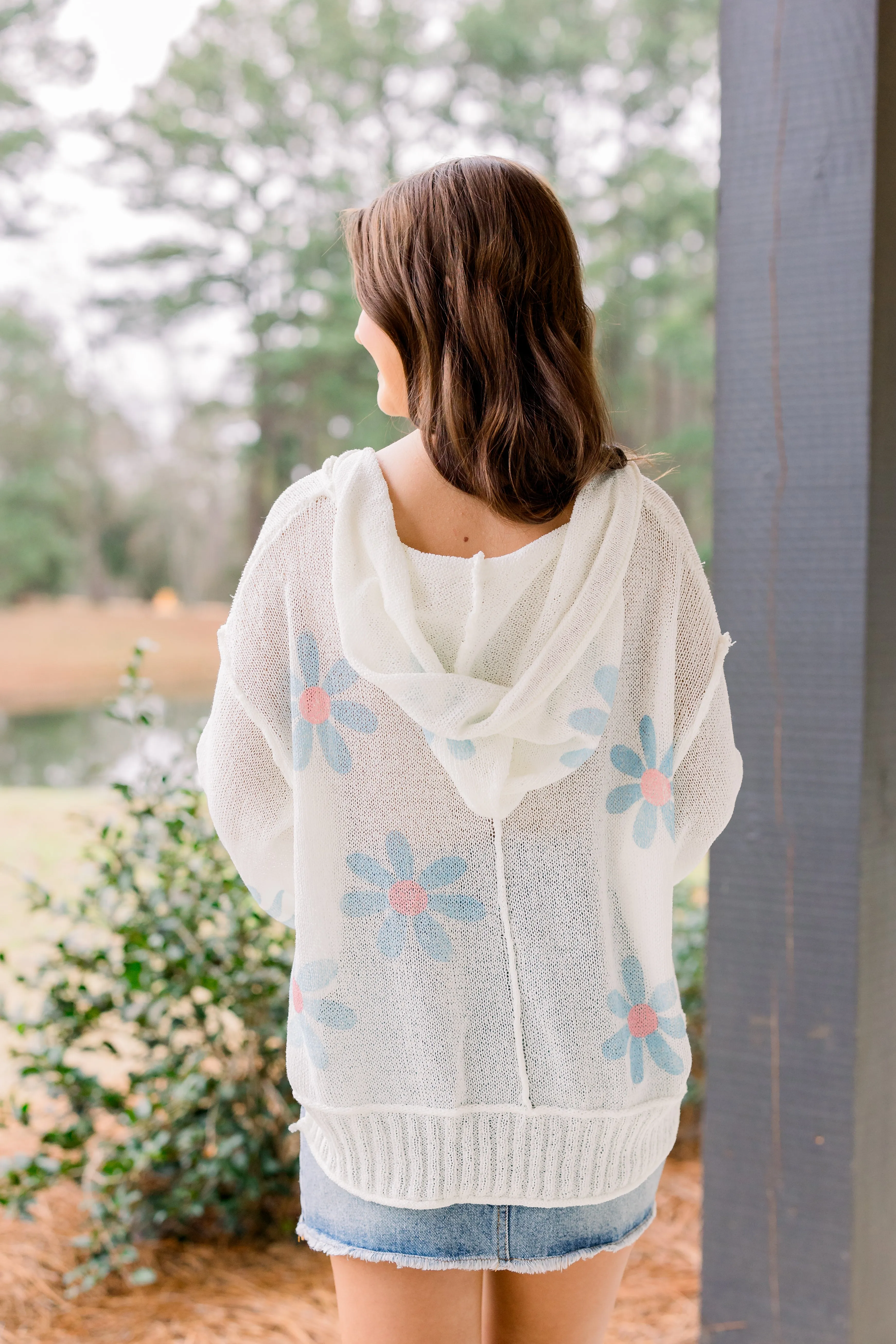 Flower Crochet Pullover