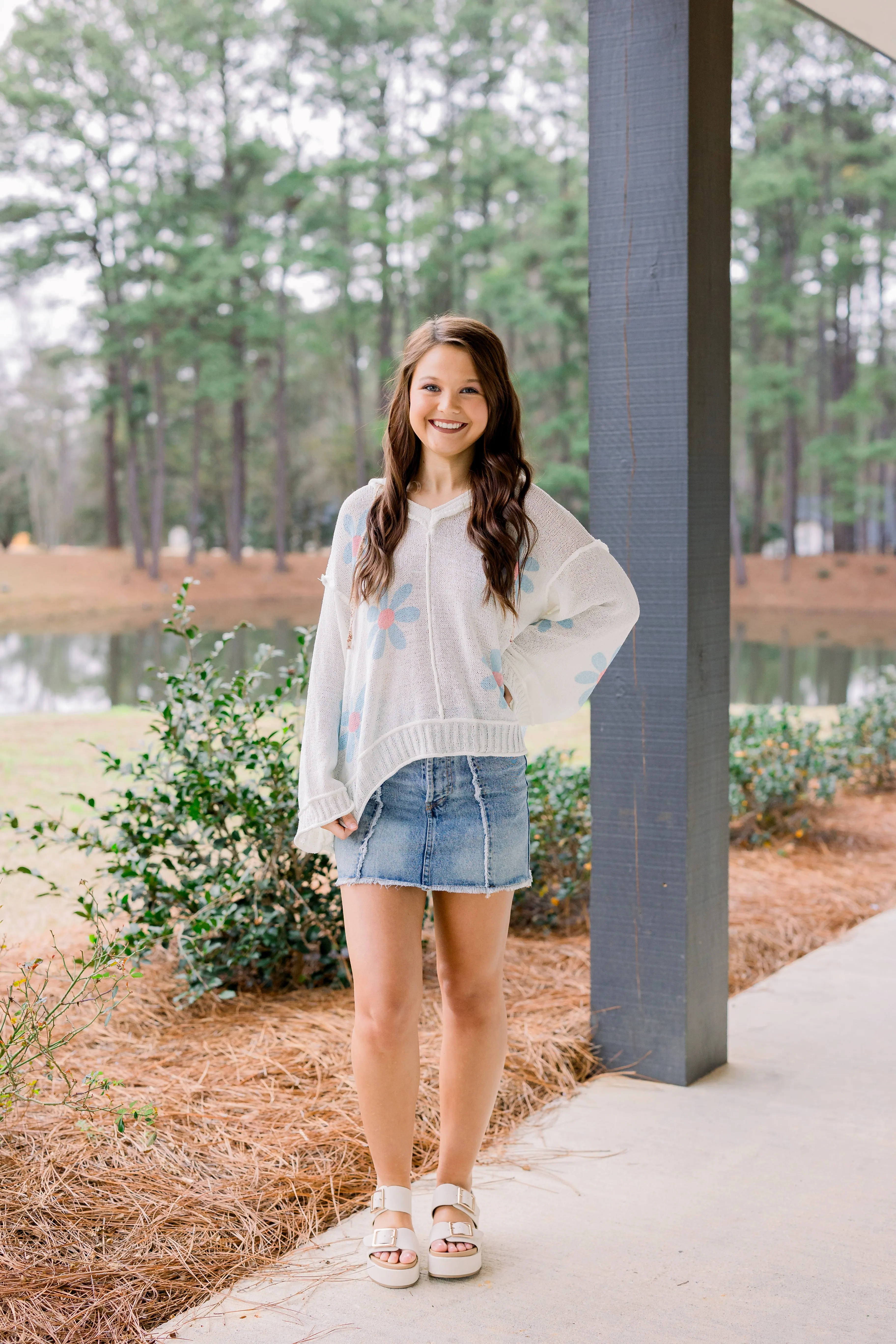 Flower Crochet Pullover