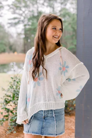 Flower Crochet Pullover