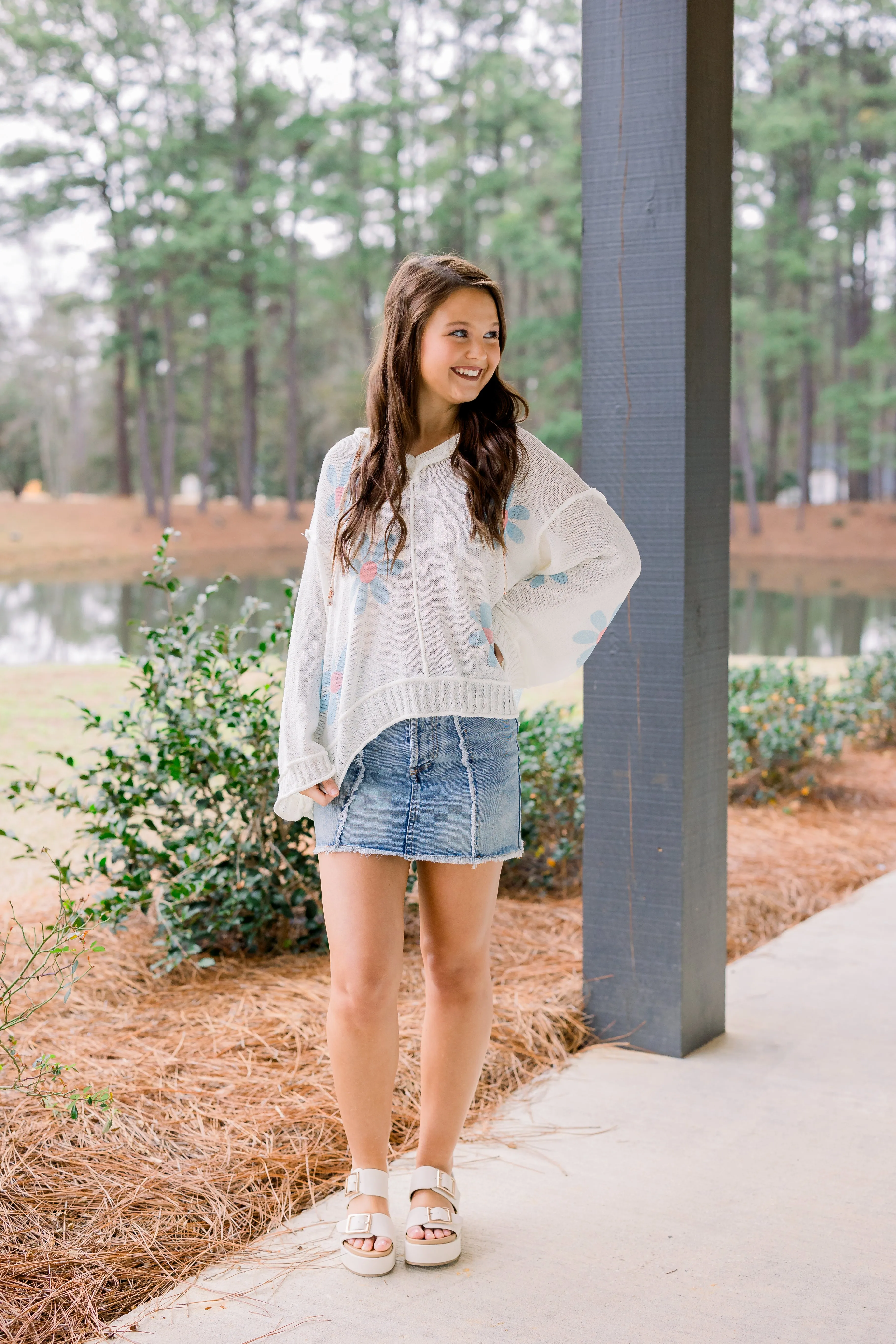 Flower Crochet Pullover