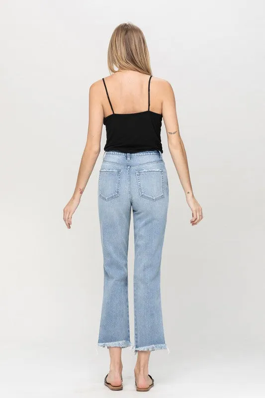 Flying Monkey Super High Rise Distressed Relaxed Straight Jeans