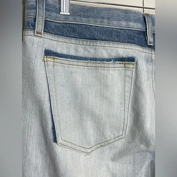 Frame Denim le garcon patchwork mid rise straight jeans  size 29 NWT