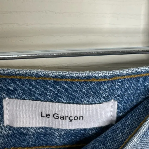 Frame Denim le garcon patchwork mid rise straight jeans  size 29 NWT
