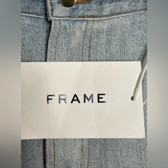Frame Denim le garcon patchwork mid rise straight jeans  size 29 NWT