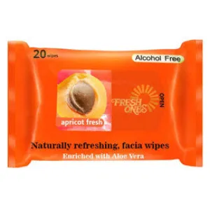 Fresh Ones Apricot Fresh Facial Wipes 20 Wipes