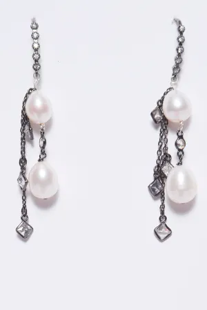 Fresh Water peal Earrings with Fringe