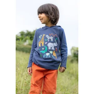 Frugi Campfire Hoodie 500154A4nbwa Wild Animals