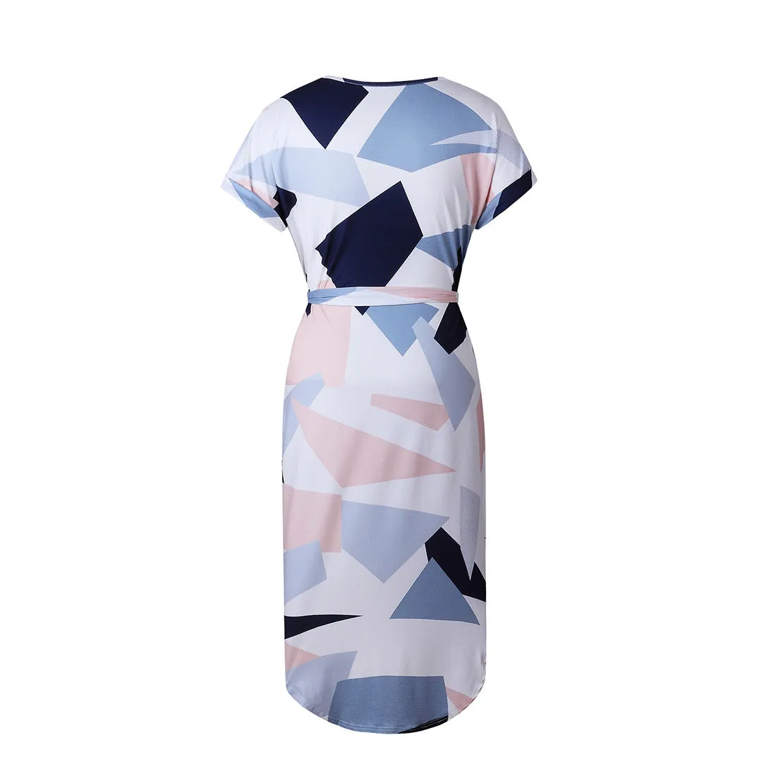 Geometric Color Block Dress