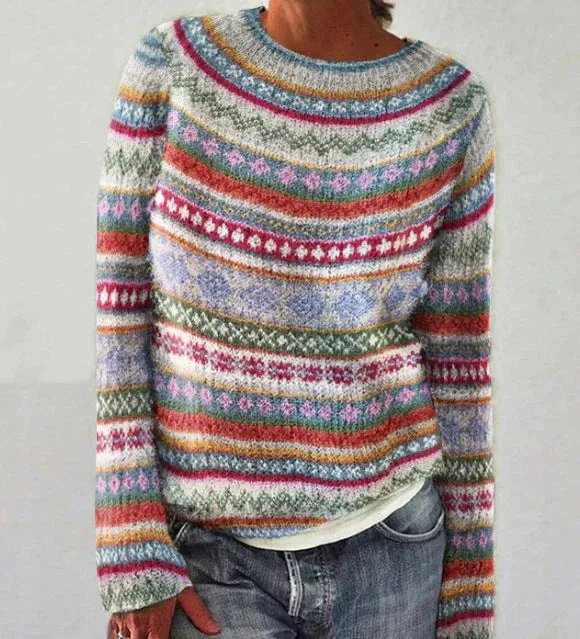 Geometric patterned Emma sweater
