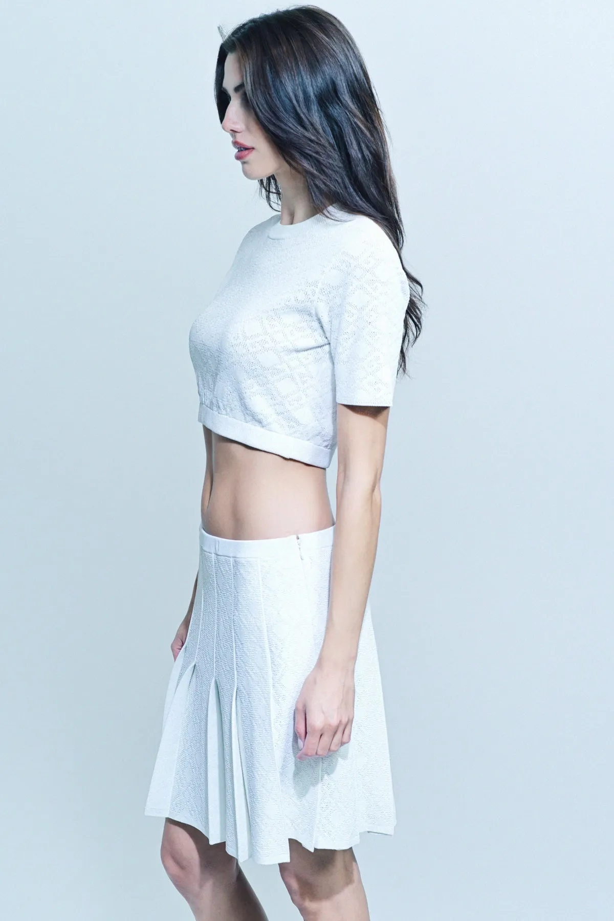 GIVENCHY | CROPPED SHORT SLEEVE SWEATER