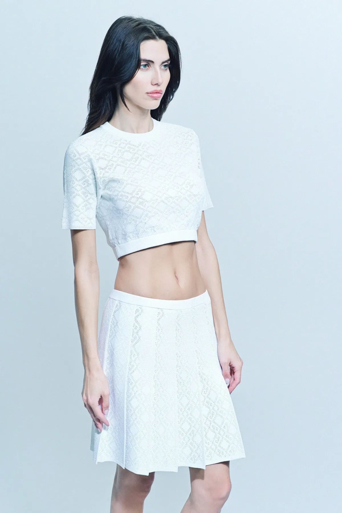 GIVENCHY | CROPPED SHORT SLEEVE SWEATER