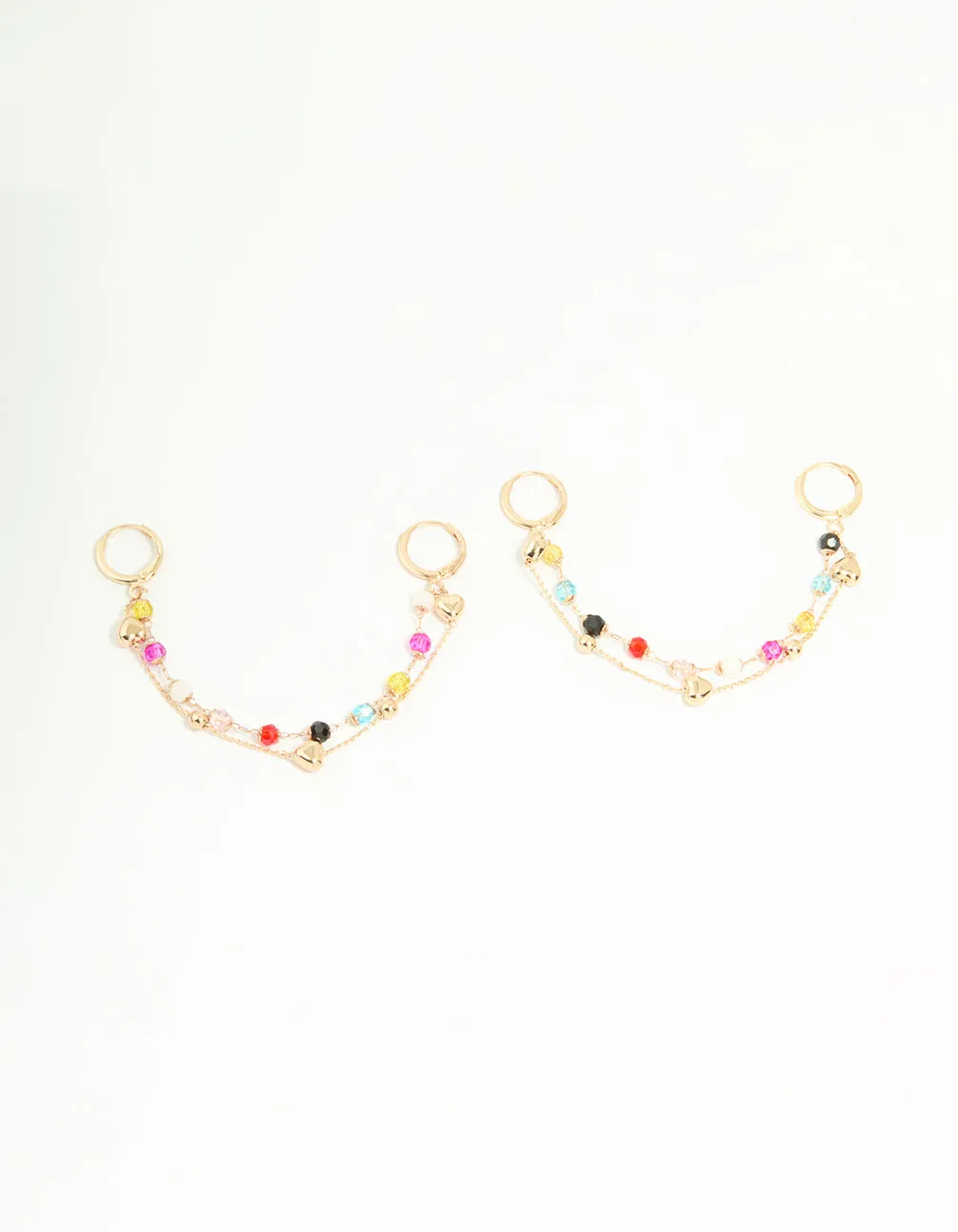 Gold Beaded Chain Shoe Charm Set