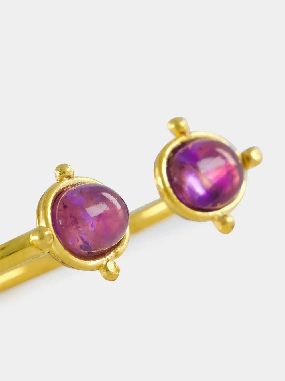 Gold Holis Bracelet with Amethyst