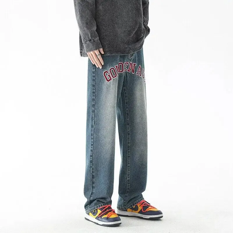 Golden Age Straight Leg Jeans in Light Wash Denim