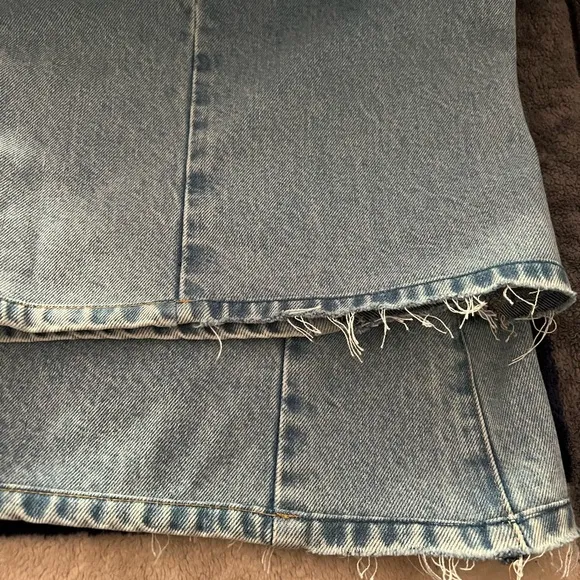 Good American Loose Wide Leg Jeans Light Wash Size 10/30