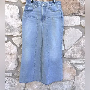Good American Loose Wide Leg Jeans Light Wash Size 10/30
