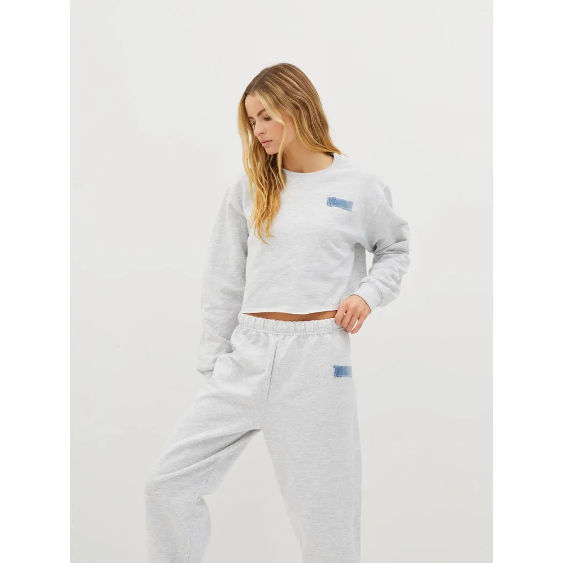 Gray Cropped Sweatshirt