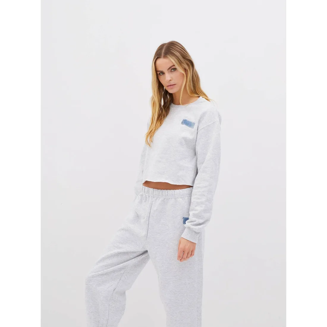 Gray Cropped Sweatshirt