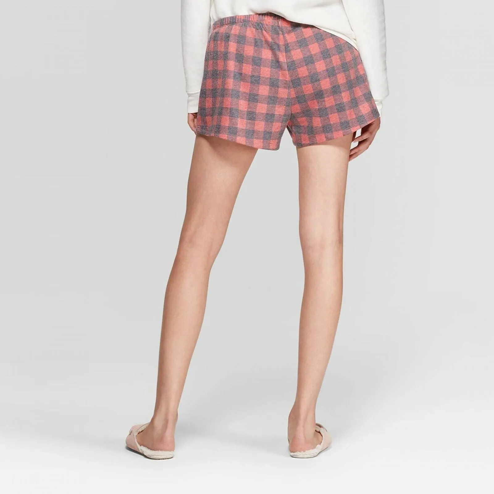 Grayson/Threads Women's Plaid Fleece Pajama Sleep Shorts