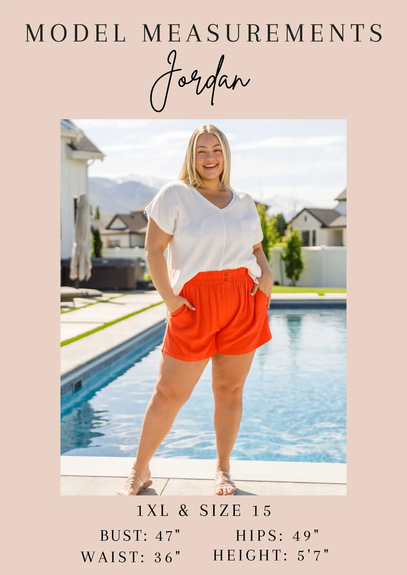 Hazel Blues® |  A Little Lazy High Rise Linen Shorts