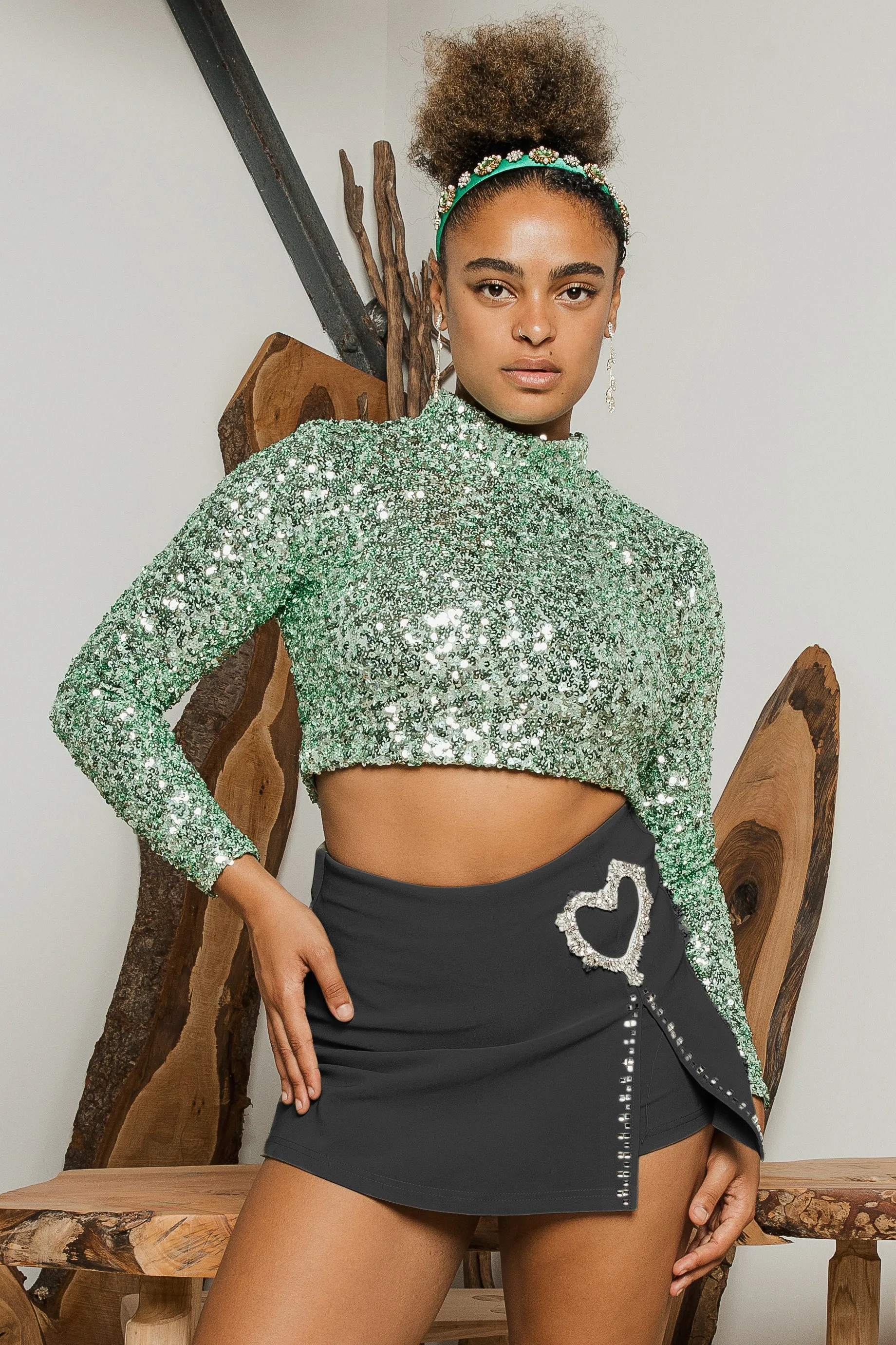 Heart Gem Sparkle Skort
