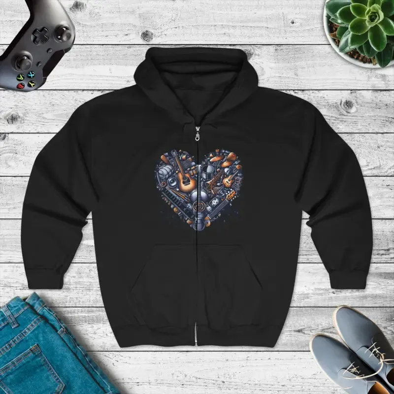 Heart Mechanic Hoodie Unisex Heavy Blend Cozy Style