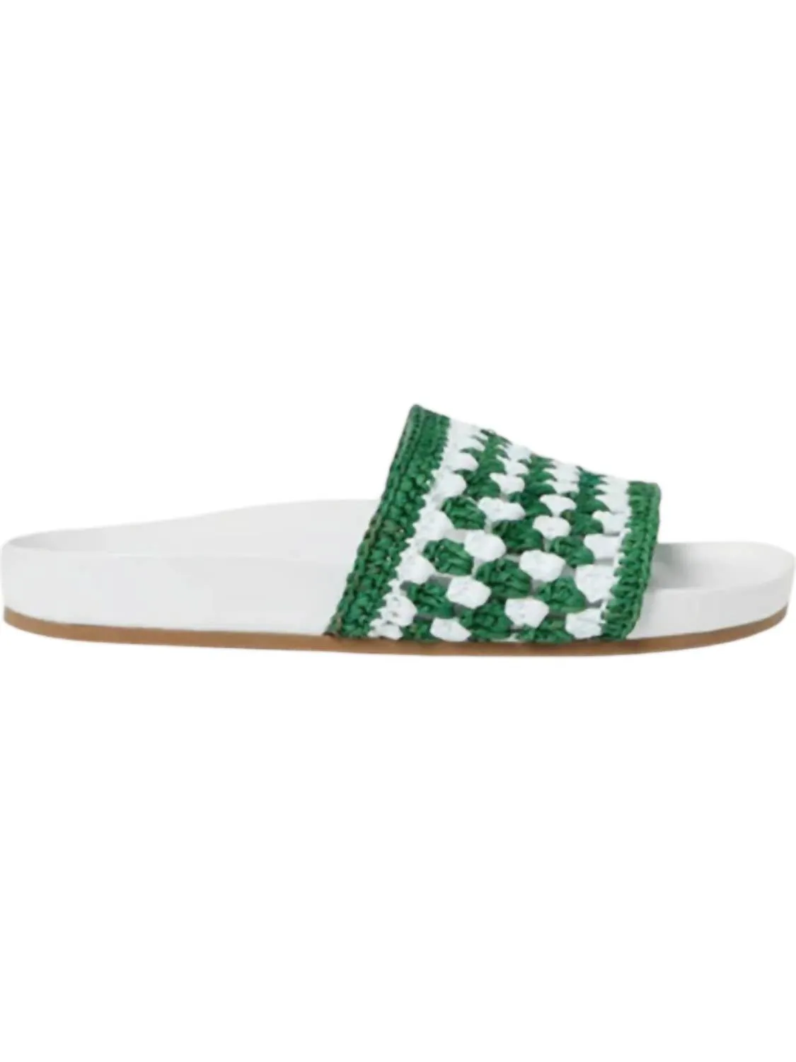 Henri Crochet Raffia Band Footbed Sandal