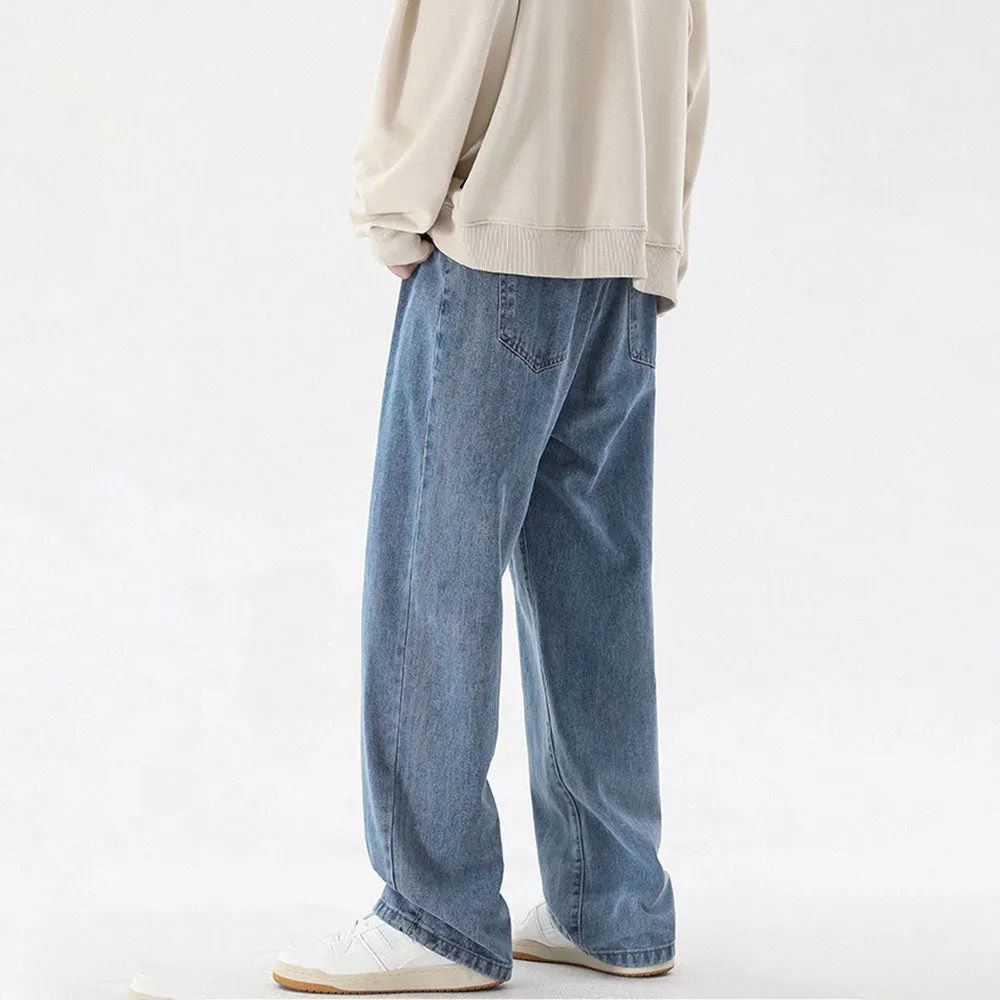 High Street Pure Color Straight Jeans