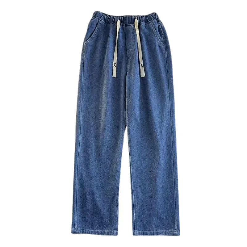 High Street Pure Color Straight Jeans
