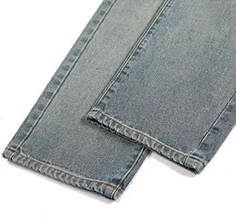 High-Street Style Loose Fit Embroidered Jeans