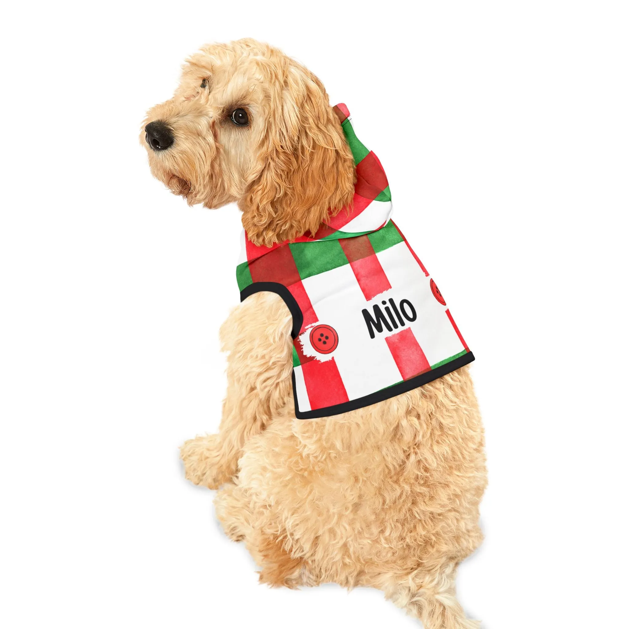Holiday Plaid Personalized & Custom Pet Hoodie - Custom Pet Apparel