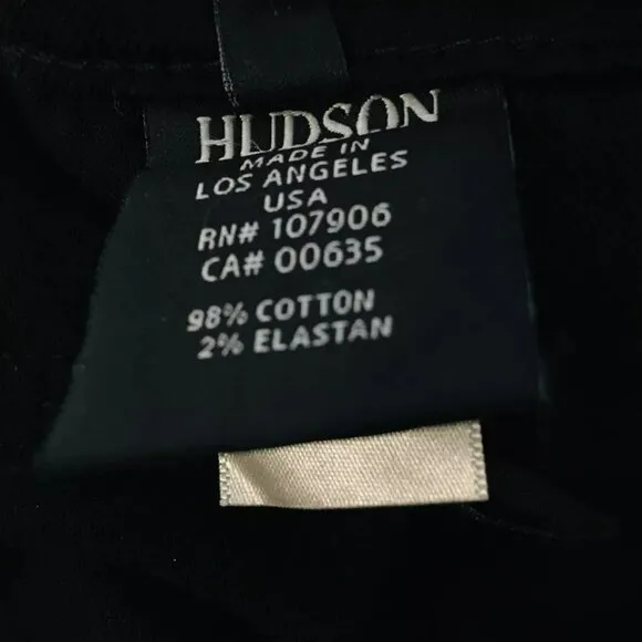 HUDSON Melissa Midrise Skinny Jeans Sz 31 Distressed Destroyed Black/Red Plaid