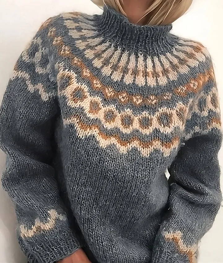 Icelandic wool ladies' turtleneck sweater